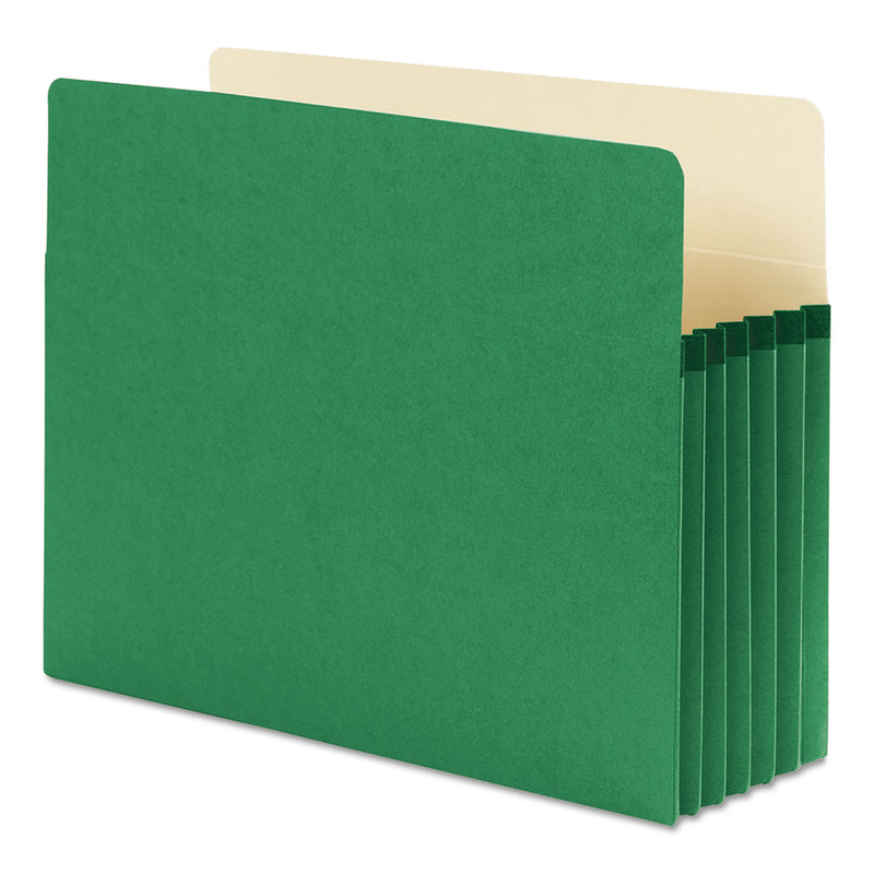 Smead Colored File Pockets, 5.25" Expansion, Letter Size, Green