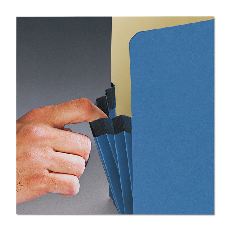 Smead Colored File Pockets, 1.75" Expansion, Letter Size, Blue