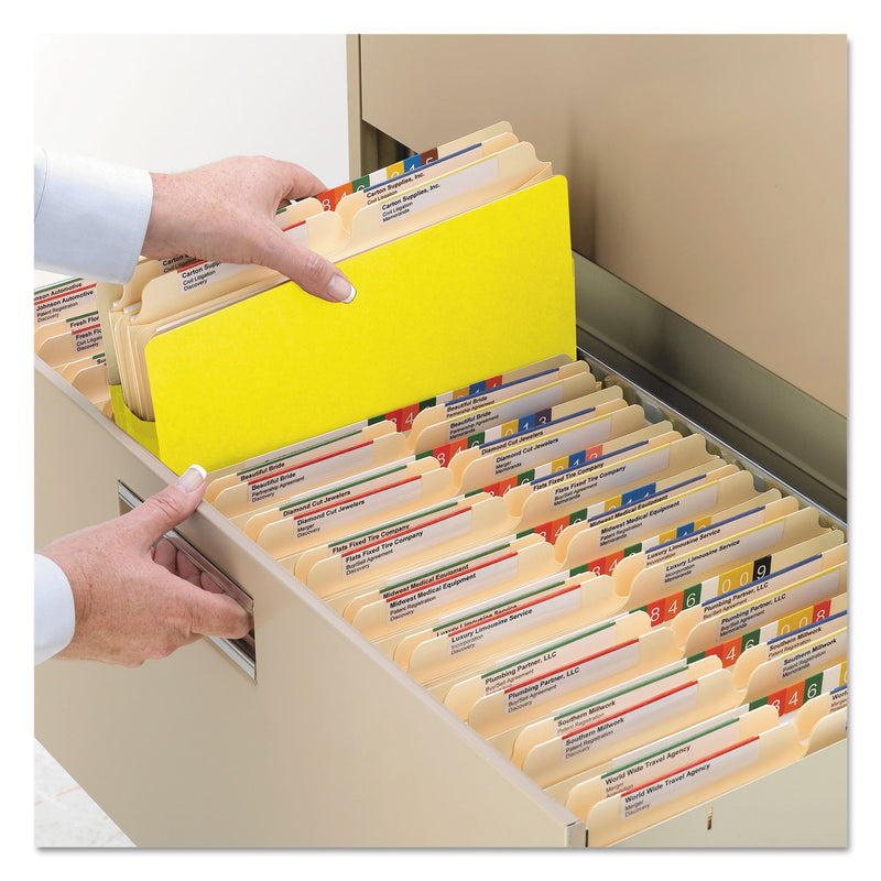 Smead Colored File Pockets, 3.5" Expansion, Legal Size, Yellow