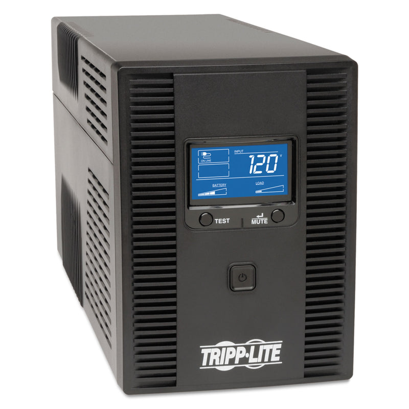 Tripp Lite SmartPro LCD Line-Interactive UPS AVR Tower, 10 Outlets, 1,500 VA, 650 J