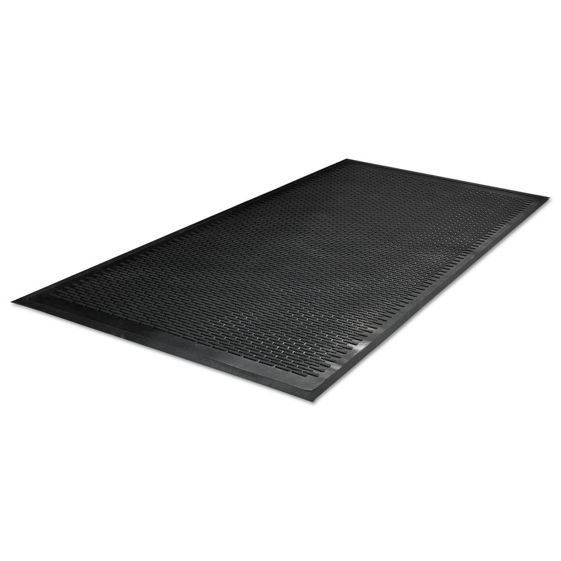 Guardian Clean Step Outdoor Rubber Scraper Mat, Polypropylene, 48 x 72, Black