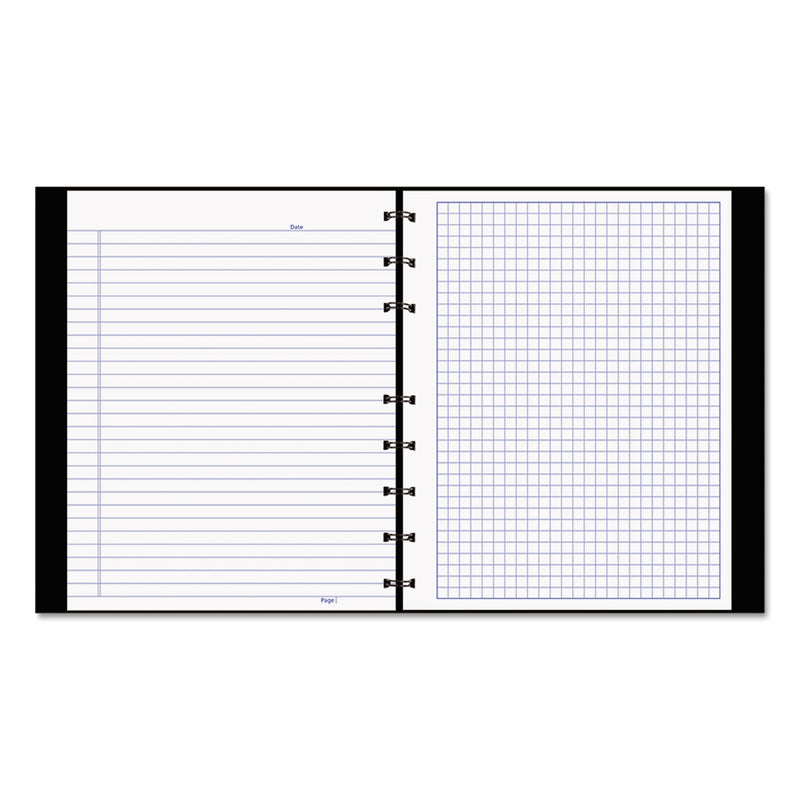 Blueline NotePro Quad Computation Notebook, Data-Lab-Record Format, Narrow Rule/Quadrille Rule, Black Cover, 9.25 x 7.25, 96 Sheets