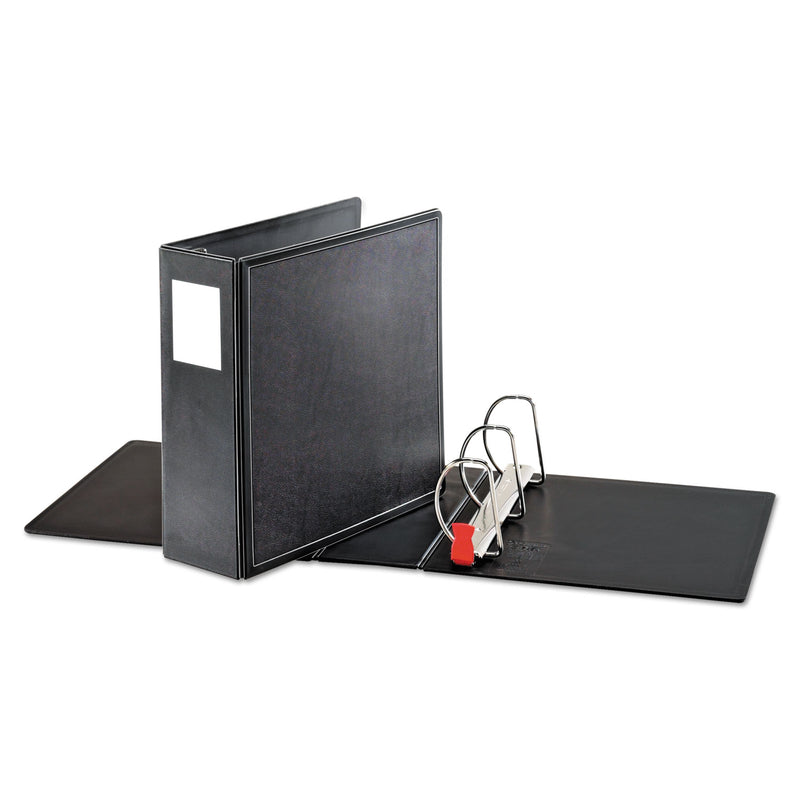 Cardinal SuperLife Easy Open Locking Slant-D Ring Binder, 3 Rings, 4" Capacity, 11 x 8.5, Black