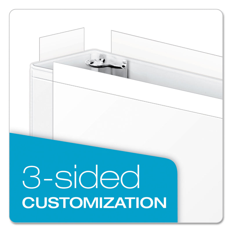 Cardinal ClearVue Slant-D Ring Binder, 3 Rings, 2" Capacity, 11 x 17, White