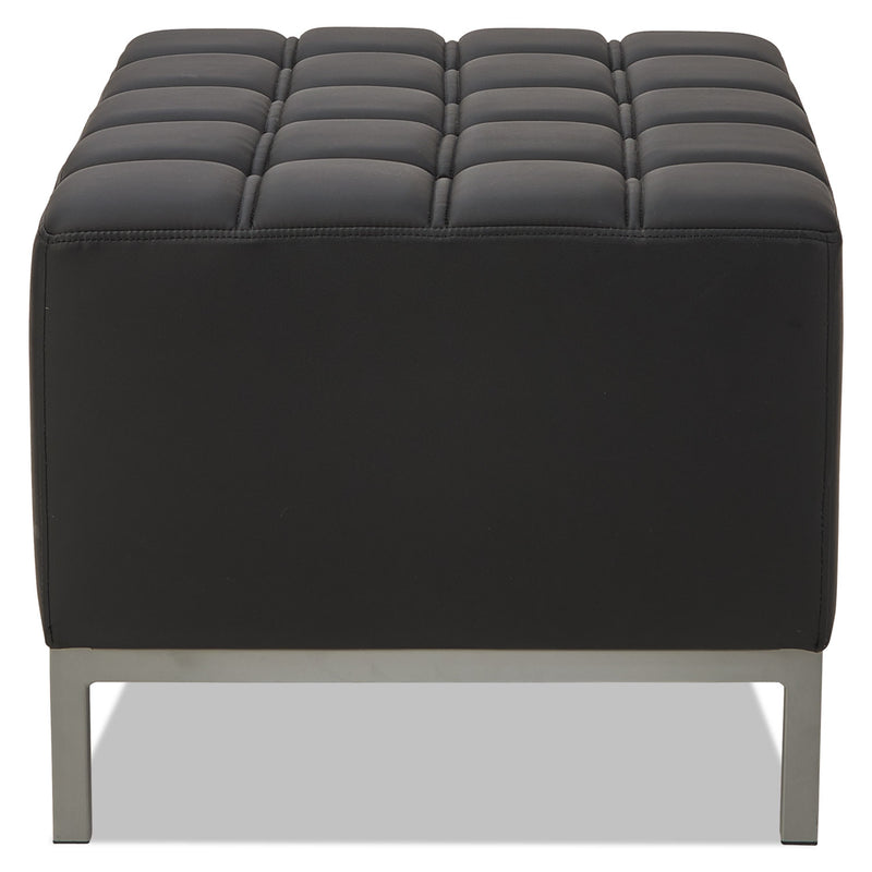 Alera QUB Series Ottoman, 26.38w x 21.5d x 17.5h, Black