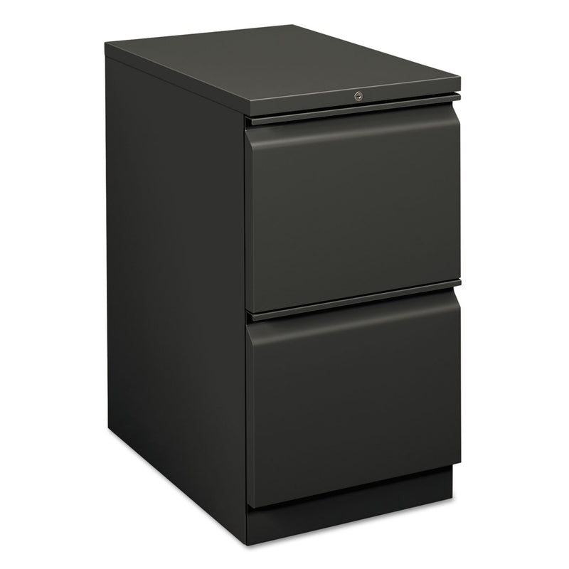 HON Brigade Mobile Pedestal, Left or Right, 2 Letter-Size File Drawers, Charcoal, 15" x 22.88" x 28"