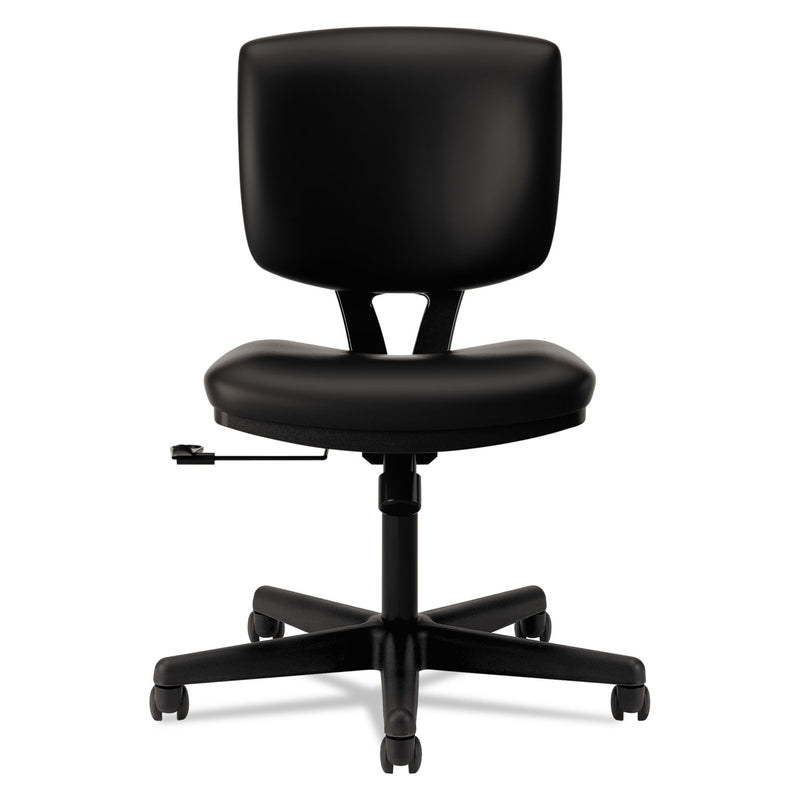 HON Volt Series Leather Task Chair, Supports Up to 250 lb, 18" to 22.25" Seat Height, Black