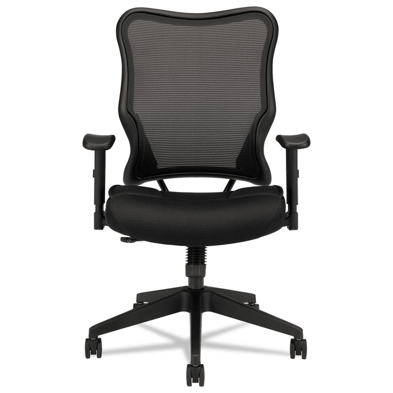 HON VL702 Mesh High-Back Task Chair, Supports Up to 250 lb, 18.5" to 23.5" Seat Height, Black