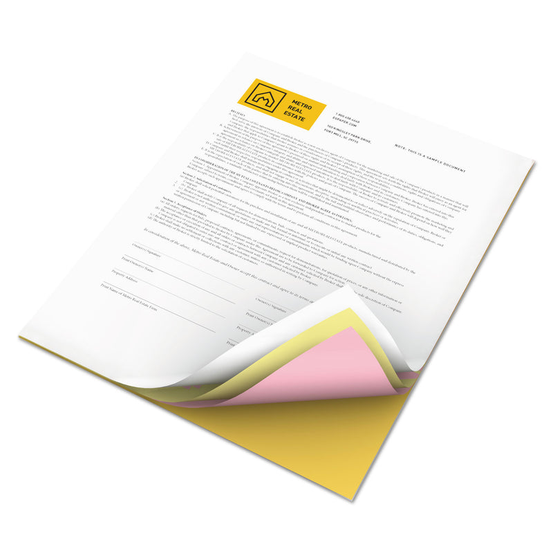 xerox Vitality Multipurpose Carbonless 4-Part Paper, 8.5 x 11, Goldenrod/Pink/Canary/White, 5,000/Carton