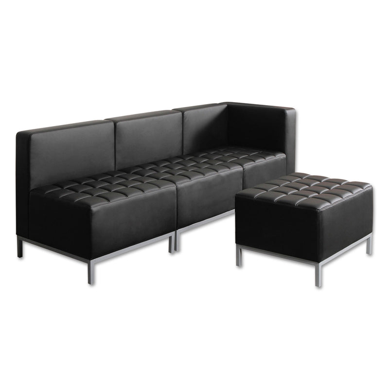 Alera QUB Series Ottoman, 26.38w x 21.5d x 17.5h, Black