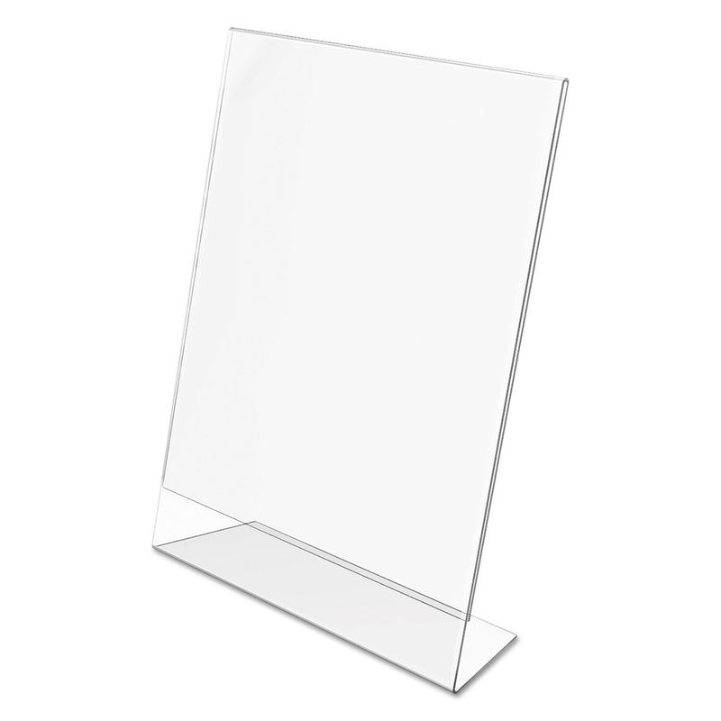 deflecto Classic Image Slanted Sign Holder, Portrait, 8.5 x 11 Insert, Clear