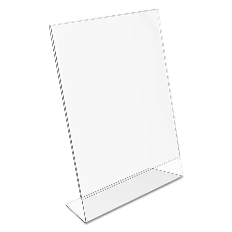 deflecto Classic Image Slanted Sign Holder, Portrait, 8.5 x 11 Insert, Clear