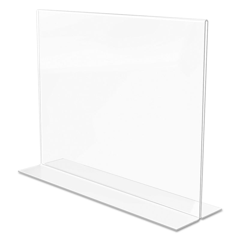 deflecto Classic Image Double-Sided Sign Holder, 11 x 8.5 Insert, Clear