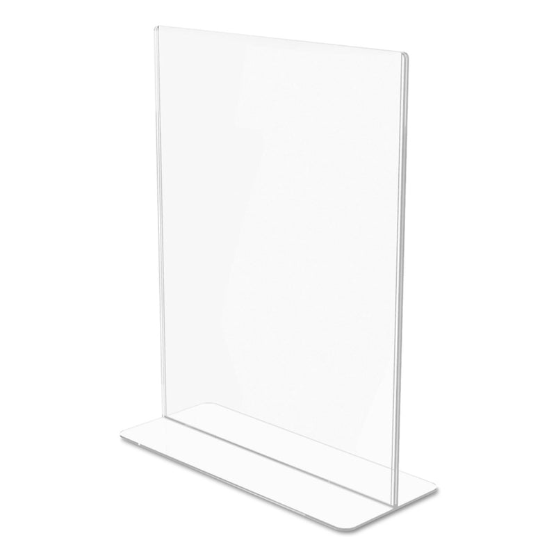 deflecto Superior Image Double Sided Sign Holder, 8.5 x 11 Insert, Clear