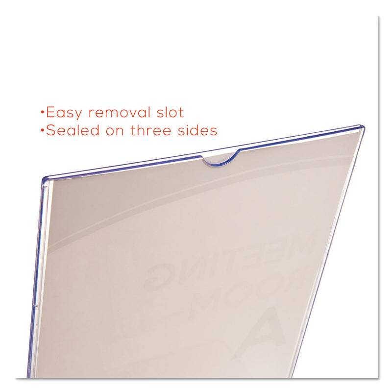 deflecto Superior Image Double Sided Sign Holder, 8.5 x 11 Insert, Clear