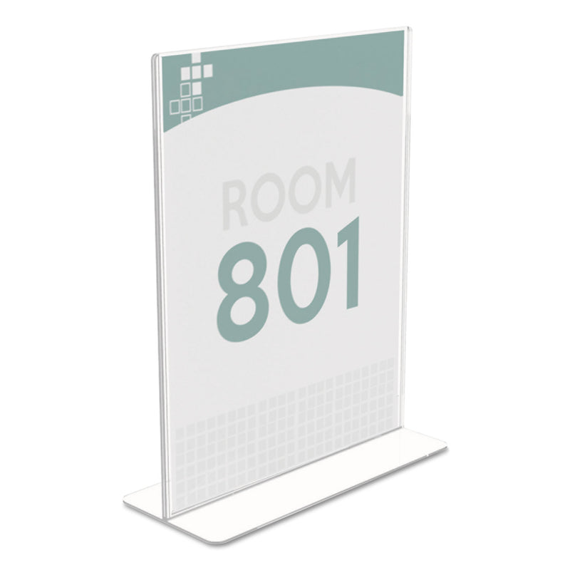 deflecto Superior Image Double Sided Sign Holder, 8.5 x 11 Insert, Clear