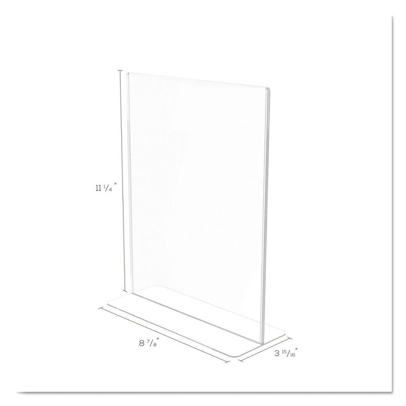 deflecto Superior Image Double Sided Sign Holder, 8.5 x 11 Insert, Clear