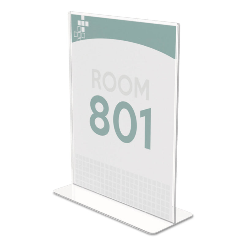 deflecto Superior Image Double Sided Sign Holder, 8.5 x 11 Insert, Clear