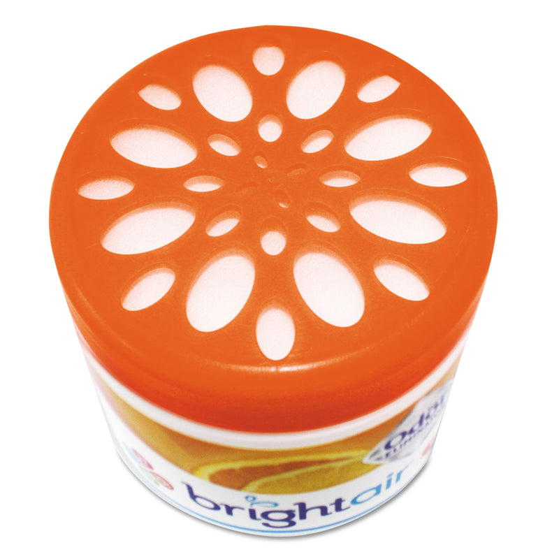 BRIGHT Air Super Odor Eliminator, Mandarin Orange and Fresh Lemon, 14 oz Jar, 6/Carton