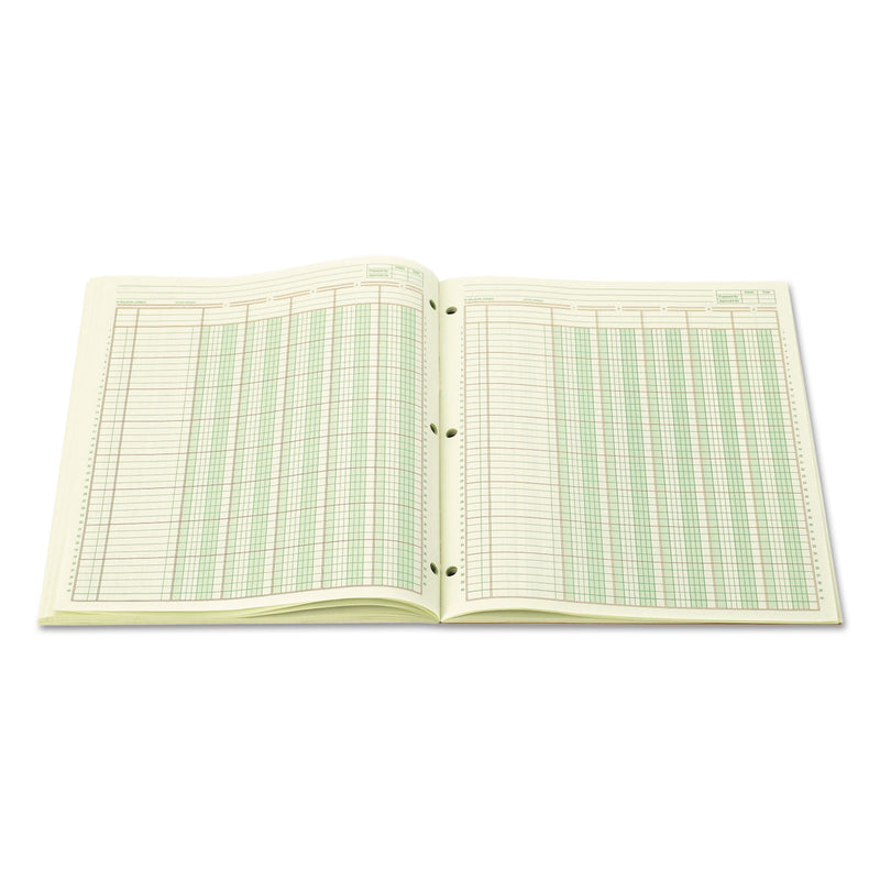 Wilson Jones Accounting Pad, (5) 8-Unit Columns, 8.5 x 11, Light Green, 50-Sheet Pad