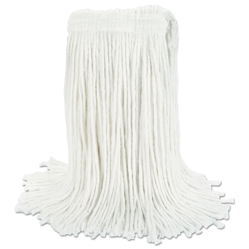 Boardwalk Cut-End Wet Mop Head, Rayon, No. 20, White, 12/Carton