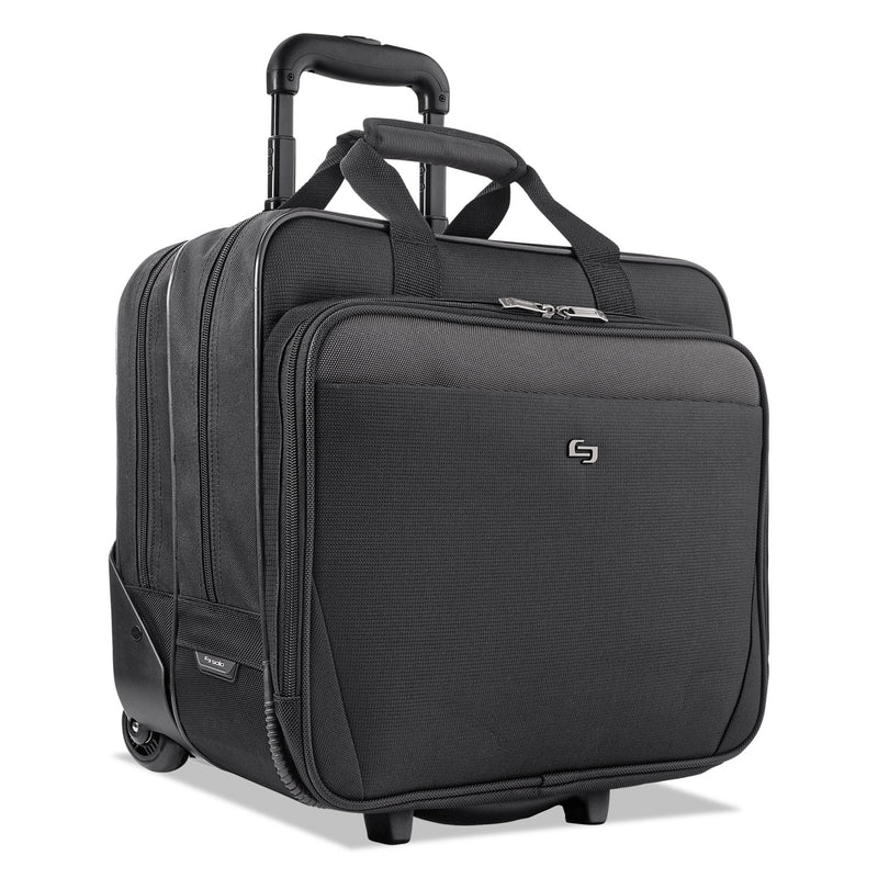 Solo Classic Rolling Case, Fits Devices Up to 17.3", Polyester, 16.75 x 7 x 14.38, Black