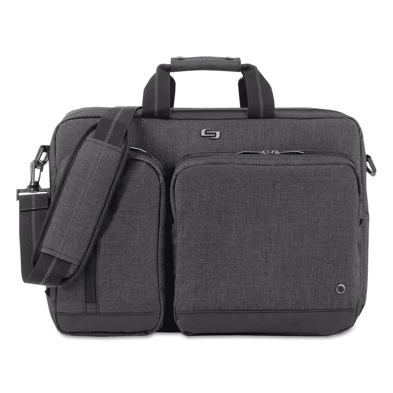 Solo Urban Hybrid Briefcase, Fits Devices Up to 15.6", Polyester, 16.75" x 4" x 12", Gray