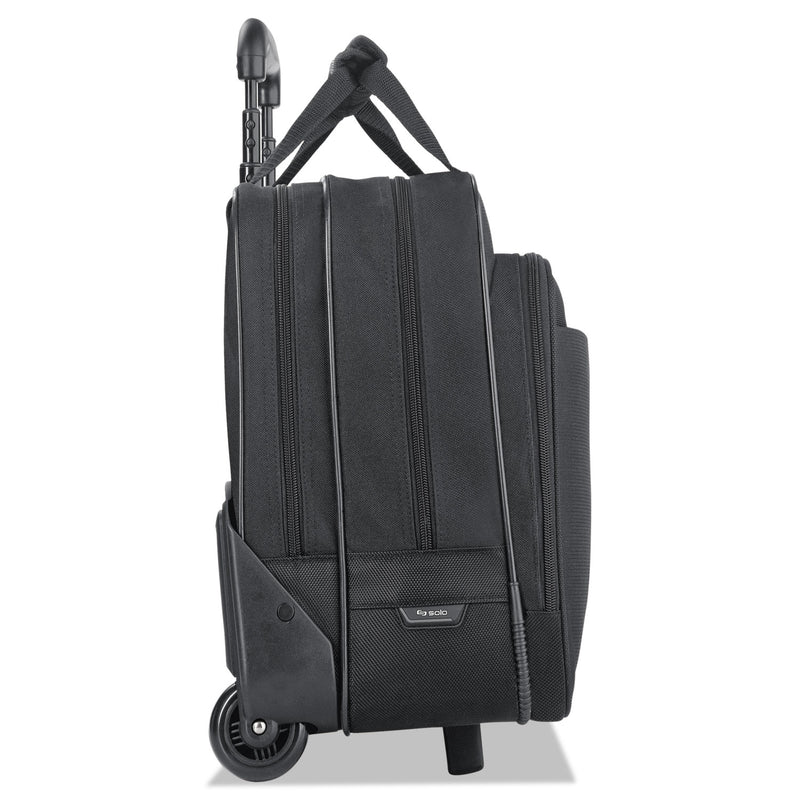 Solo Classic Rolling Case, Fits Devices Up to 17.3", Polyester, 16.75 x 7 x 14.38, Black