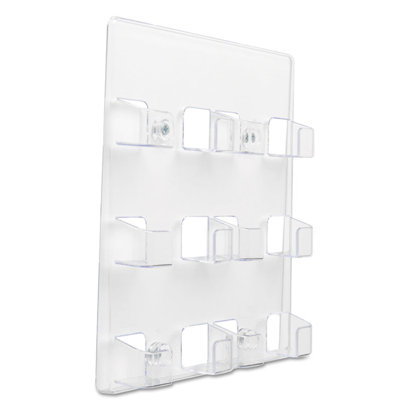 deflecto 6-Pocket Business Card Holder, Holds 480 Cards, 8.5 x 1.63 x 9.75, Plastic, Clear