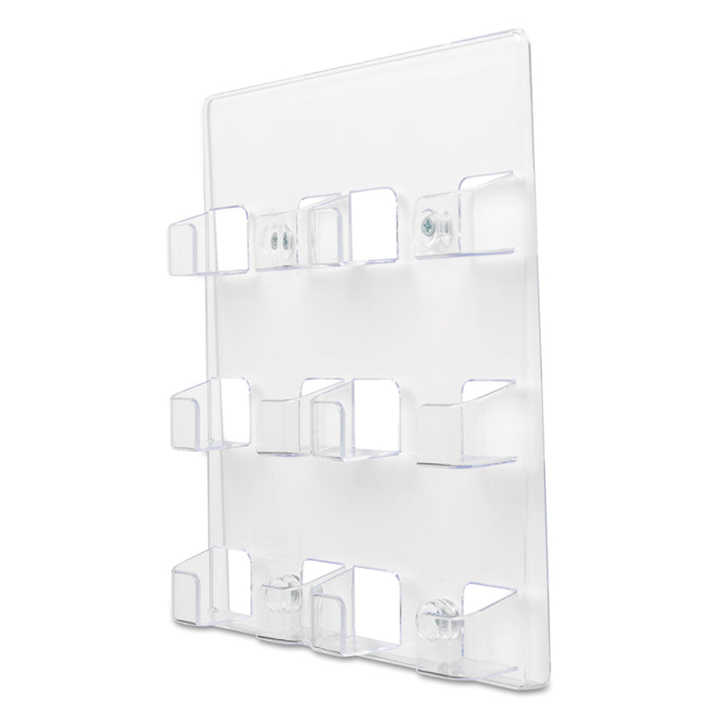 deflecto 6-Pocket Business Card Holder, Holds 480 Cards, 8.5 x 1.63 x 9.75, Plastic, Clear