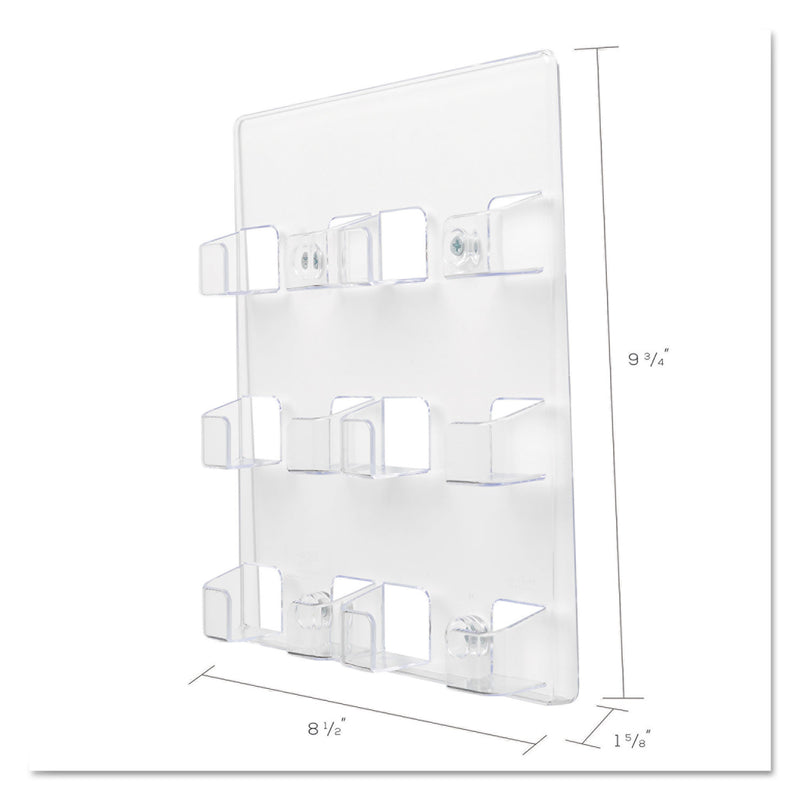 deflecto 6-Pocket Business Card Holder, Holds 480 Cards, 8.5 x 1.63 x 9.75, Plastic, Clear