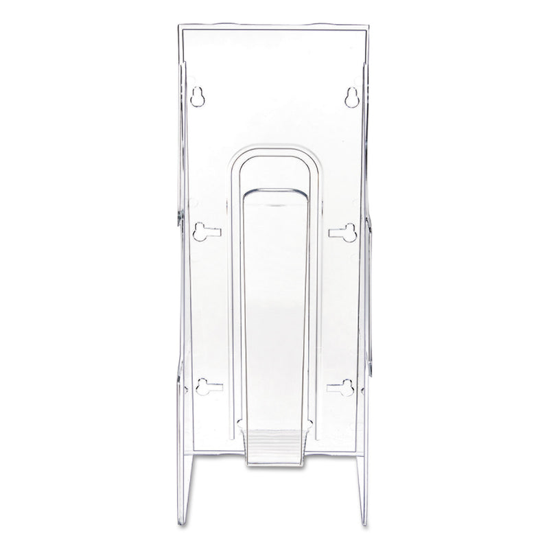 deflecto Stand-Tall Wall-Mount Literature Rack, Leaflet, 4.56w x 3.25d x 11.88h, Clear