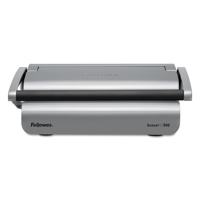 Fellowes Quasar 500 Manual Comb Binding System, 500 Sheets, 18.13 x 15.38 x 5.13, Metallic Gray