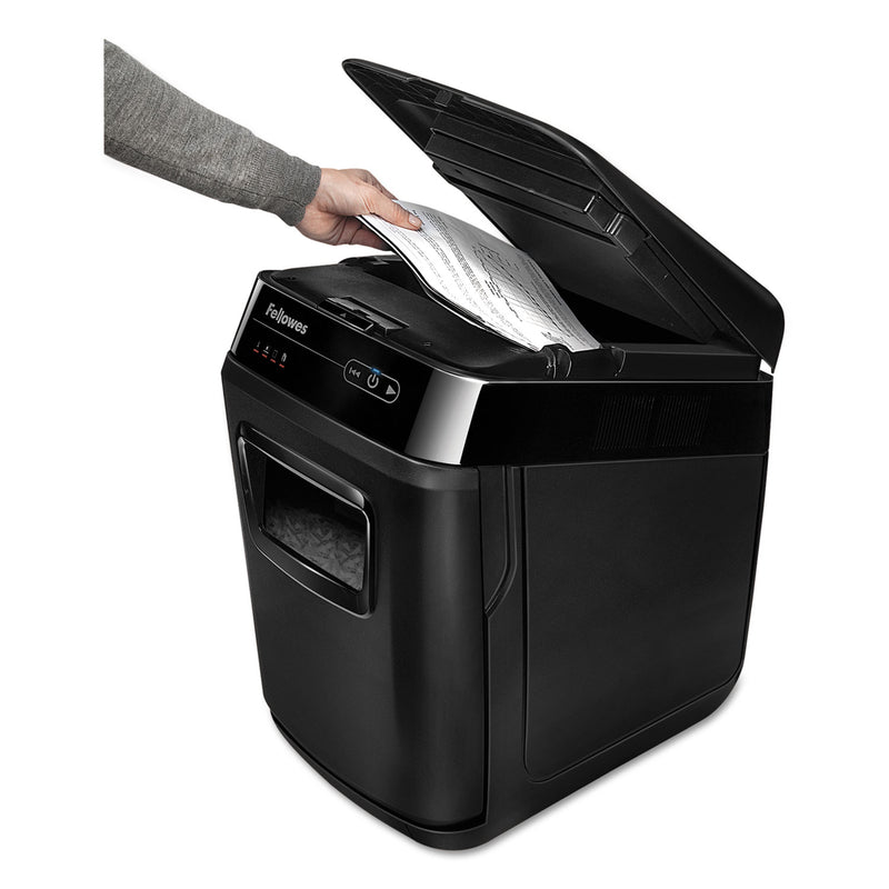 Fellowes AutoMax 200C Auto Feed Cross-Cut Shredder, 200 Auto/10 Manual Sheet Capacity