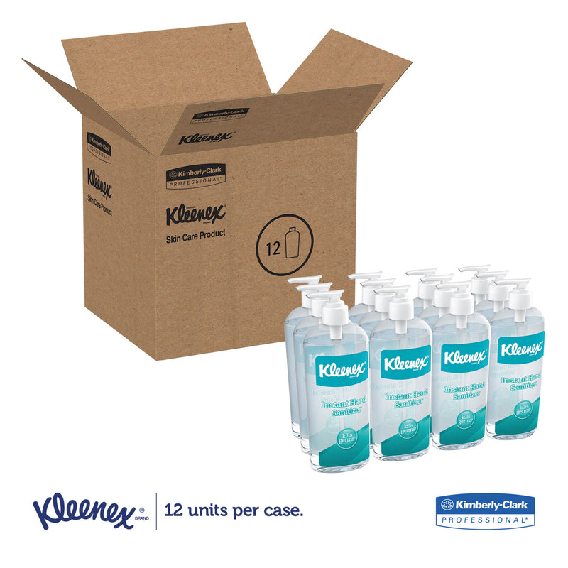 Kleenex Instant Liquid Hand Sanitizer, 8 oz, Pump Bottle, Sweet Citrus Scent, 12/Carton