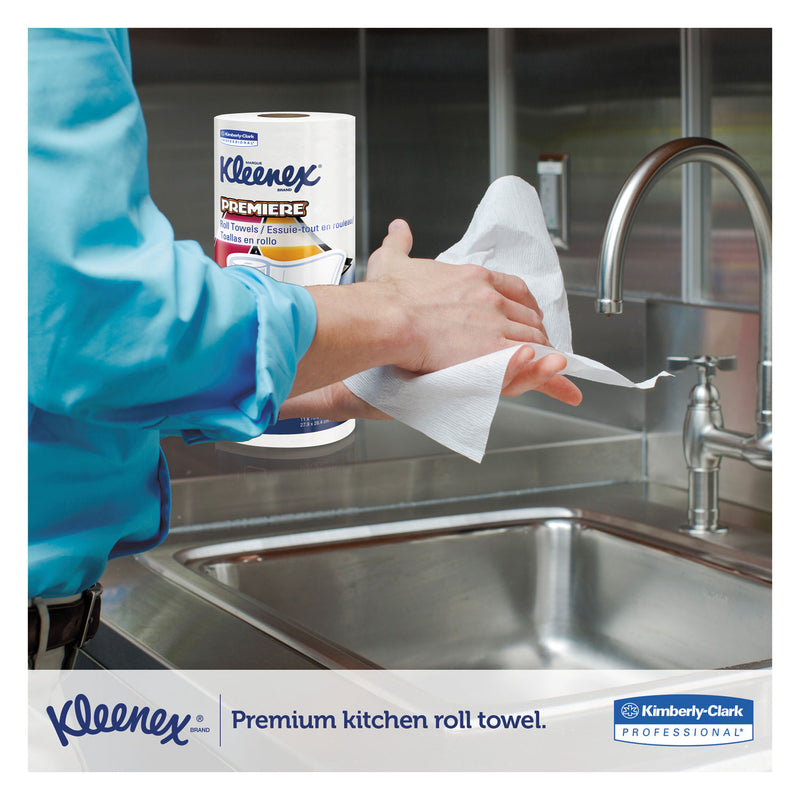 Kleenex Premiere Kitchen Roll Towels, 1 Ply, 11 x 10.4, White, 70/Roll, 24 Rolls/Carton