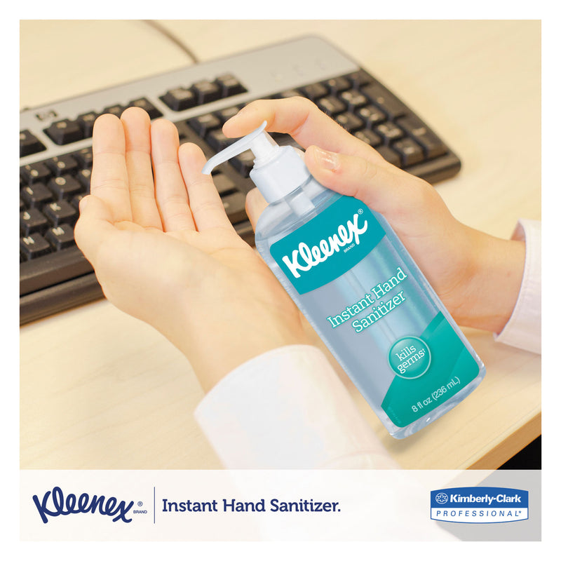 Kleenex Instant Liquid Hand Sanitizer, 8 oz, Pump Bottle, Sweet Citrus Scent, 12/Carton