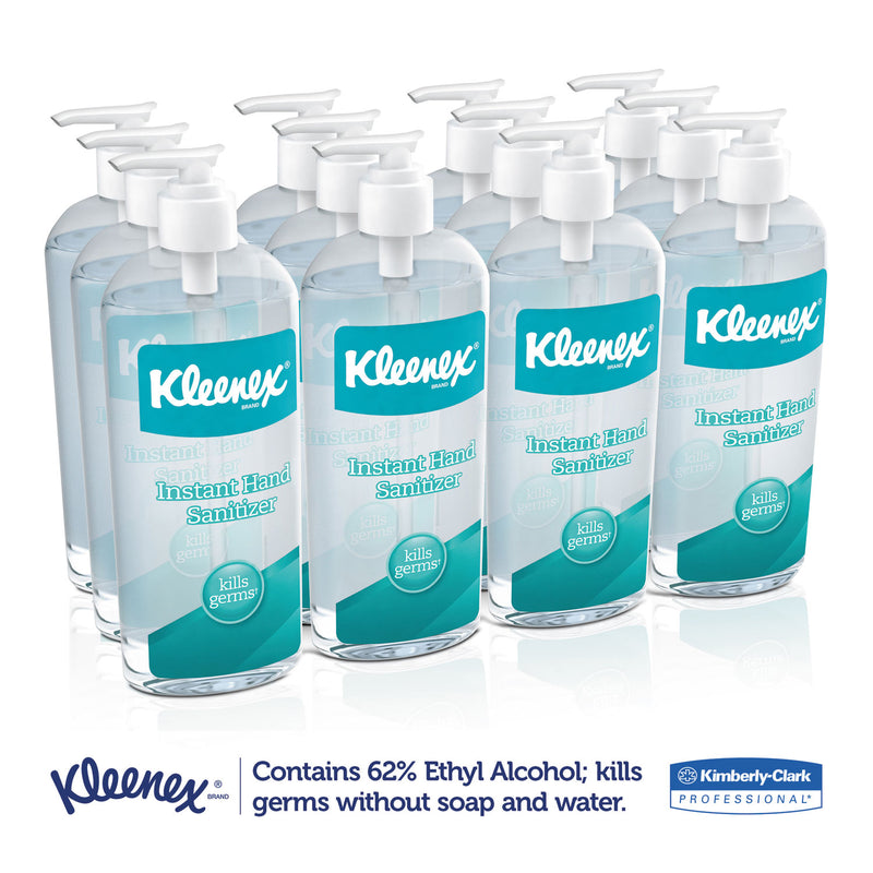 Kleenex Instant Liquid Hand Sanitizer, 8 oz, Pump Bottle, Sweet Citrus Scent, 12/Carton