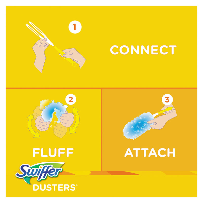 Swiffer Refill Dusters, DustLock Fiber, Light Blue, Lavender Vanilla Scent,10/Box,4 Boxes/Carton