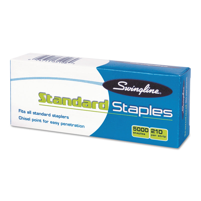 Swingline S.F. 1 Standard Staples, 0.25" Leg, 0.5" Crown, Steel, 5,000/Box