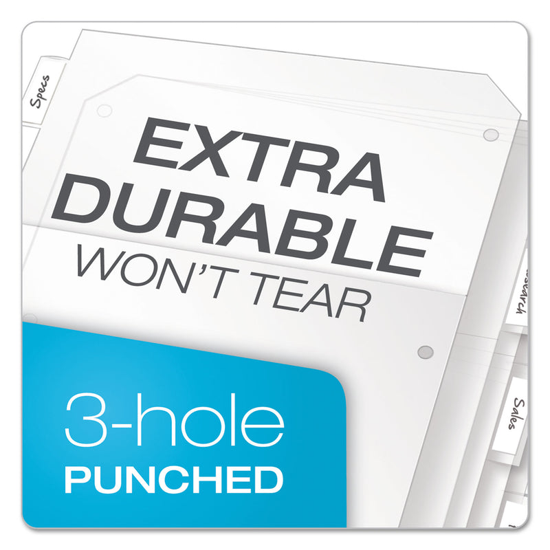 Cardinal Poly Ring Binder Pockets, 8.5 x 11, Clear, 5/Pack