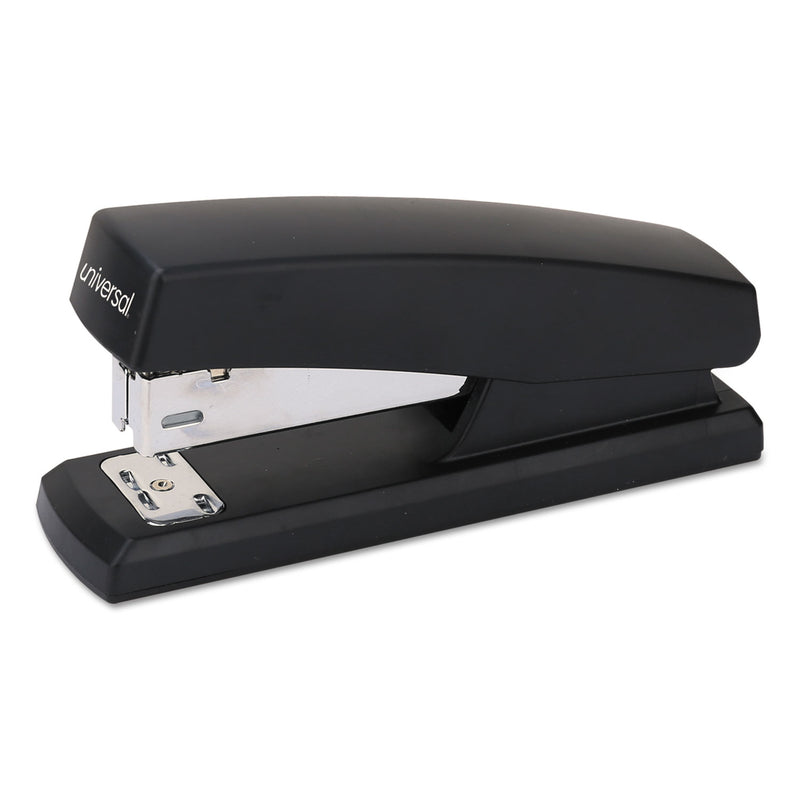 Universal Half-Strip Stapler, 20-Sheet Capacity, Black