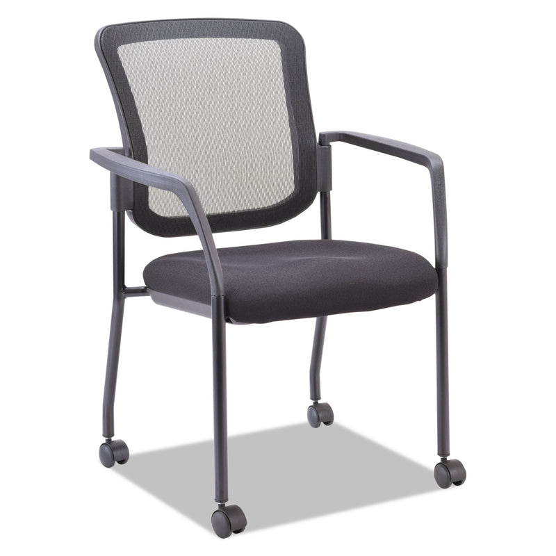 Alera TCE Series Mesh Guest Stacking Chair, 26" x 25.6" x 36.2", Black