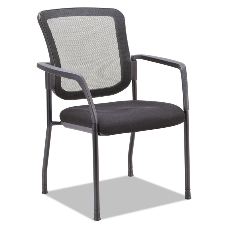 Alera TCE Series Mesh Guest Stacking Chair, 26" x 25.6" x 36.2", Black