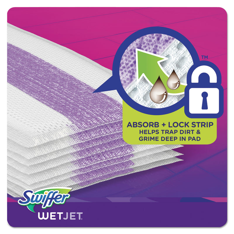 Swiffer WetJet System Refill Cloths, 11.3" x 5.4", White, 24/Box