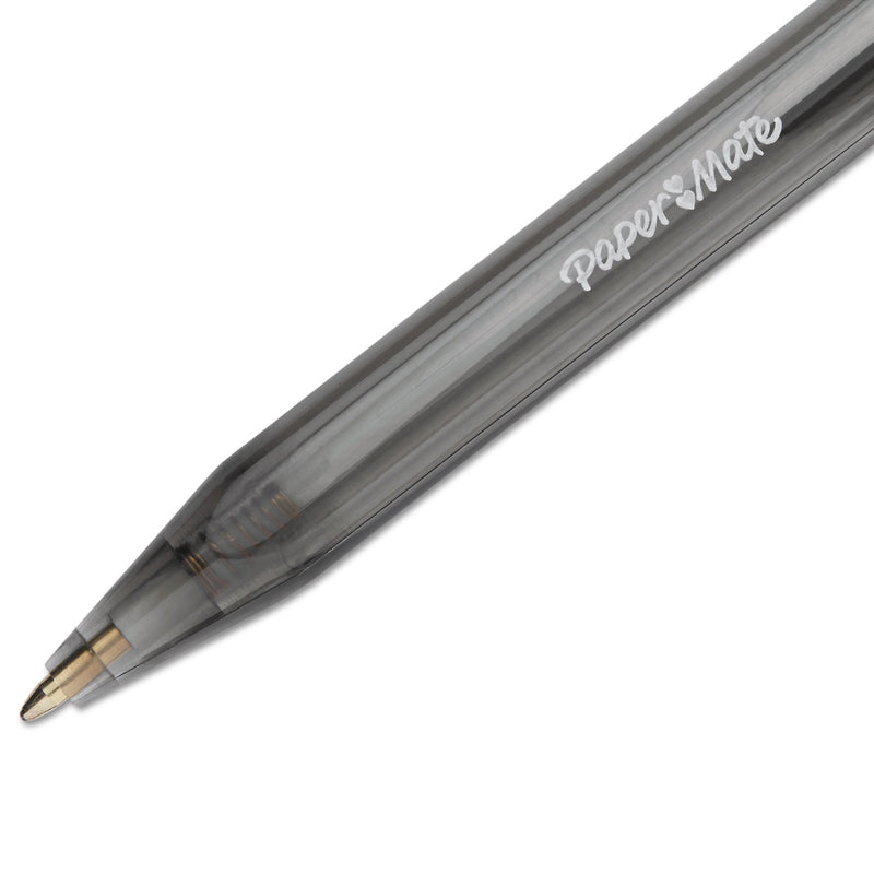 Paper Mate InkJoy 100 RT Ballpoint Pen, Retractable, Medium 1 mm, Black Ink, Black Barrel, 20/Pack