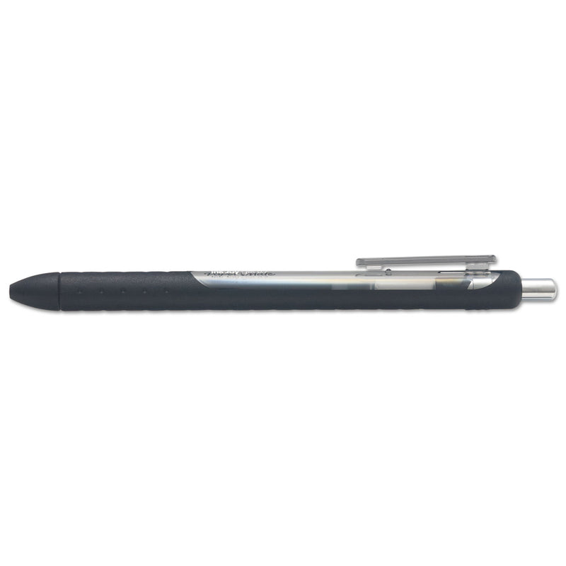 Paper Mate InkJoy Gel Pen, Retractable, Medium 0.7 mm, Black Ink, Black Barrel, Dozen