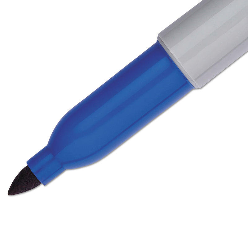 Sharpie Fine Tip Permanent Marker Value Pack, Fine Bullet Tip, Blue, 36/Pack