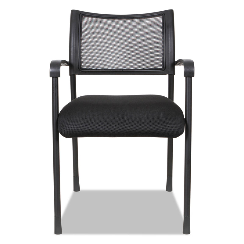 Alera Eikon Series Stacking Mesh Guest Chair, Supports Up to 275 lb, Black, 2/Carton