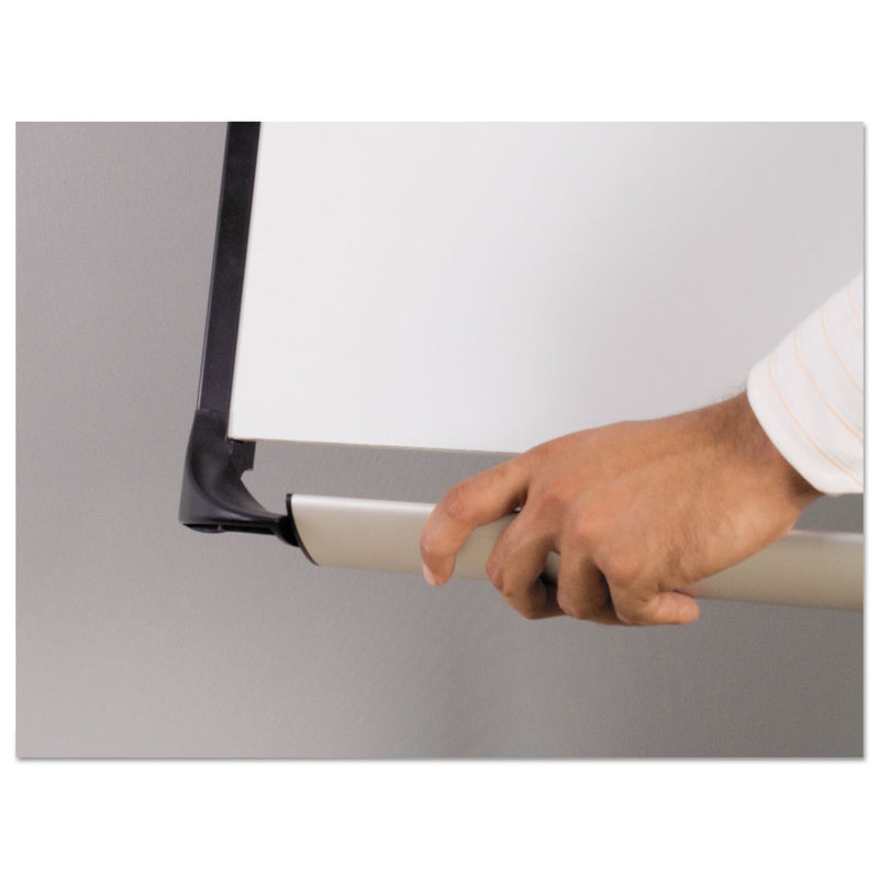 MasterVision Platinum Mobile Easel, White, 29 x 41, Black Frame